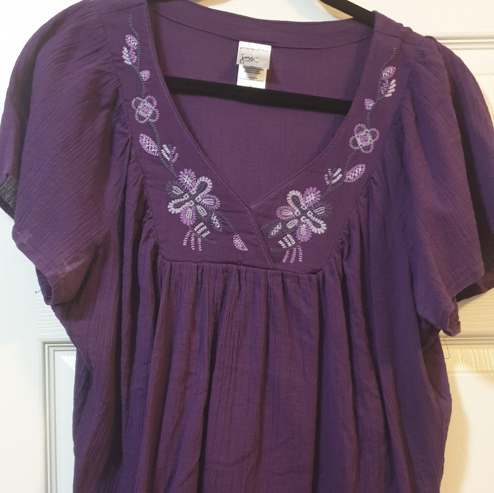 Purple  floral top